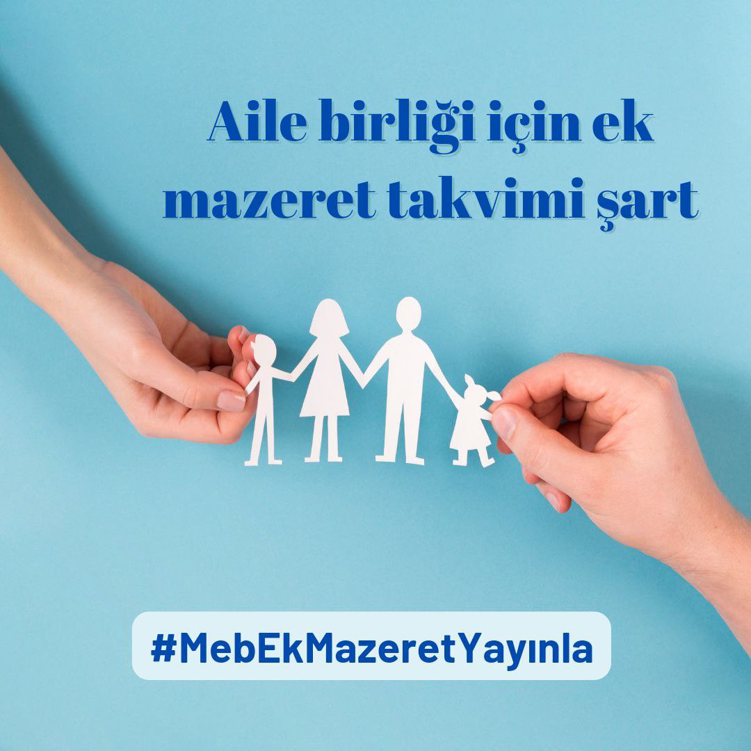 Sözleşmeli öğretmenlere kadro gelecek lâkin gelen takvimde eş durumuna yetişemiyoruz çünkü halâ yasalaşmadı..
Lütfen bizler için ek bir takvim yayınlansın 🙏 
<a href="/RTErdogan/">Recep Tayyip Erdoğan</a>
<a href="/_aliyalcin_/">Ali YALÇIN</a>
<a href="/yilmaznazif/">Nazif Yılmaz</a>
<a href="/tcmeb/">Millî Eğitim Bakanlığı</a>
<a href="/fehmirasimcelik/">Fehmi Rasim Çelik</a>
<a href="/_aliyalcin_/">Ali YALÇIN</a>
<a href="/TalipGeylan06/">Talip Geylan</a>
<a href="/oguzozat/">Oğuz ÖZAT</a>
#MebEkMazeretYayınla