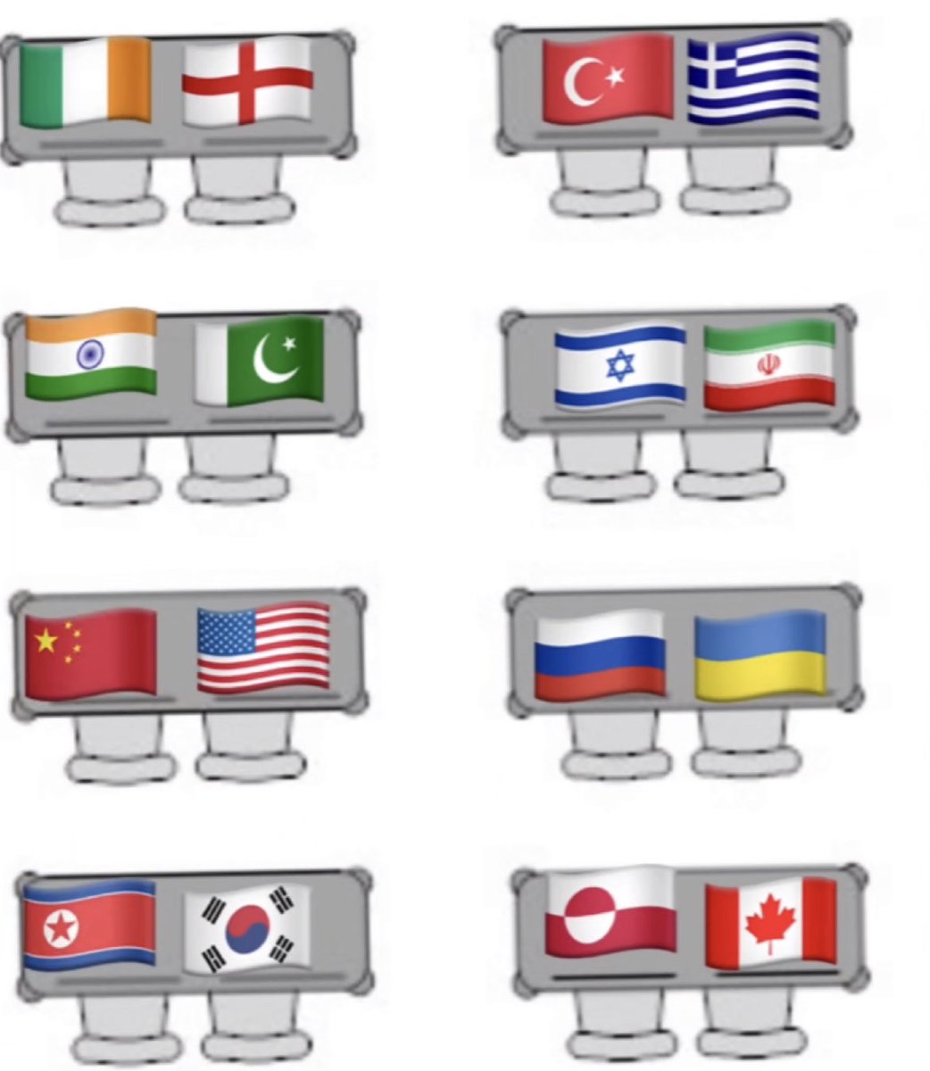 Teacher: “I’ve made a new seating plan.”

The Seating Plan: