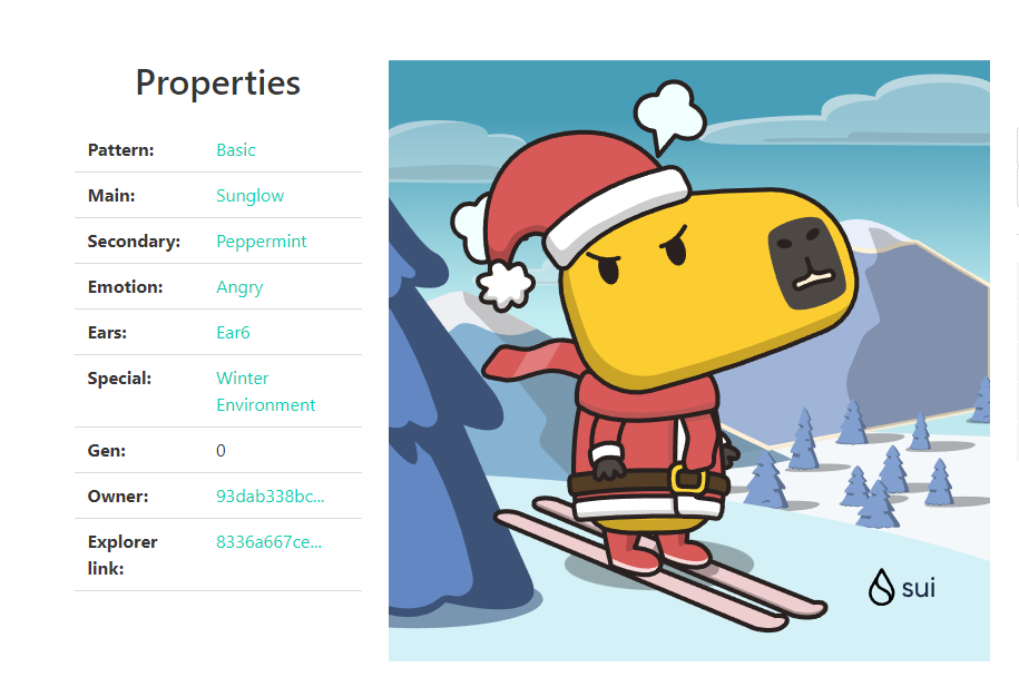 🎁 I just unboxed my Sui Holiday Capy! ❄️
Capy-Carlos the capybara stood alone in the vast, snowy field, shivering in the cold. He had gotten lost on his way home and was having a hard time finding his way back.#CapyHolidays <a href="/SuiNetwork/">Sui</a>