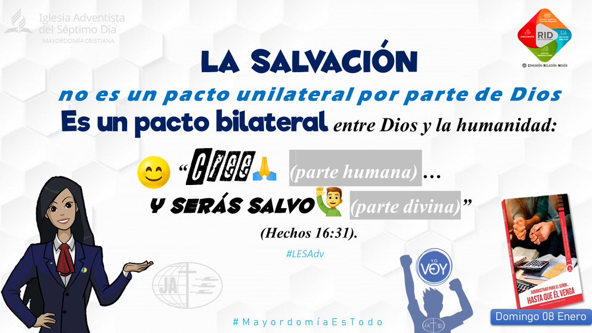 PrWillyRamos's tweet photo. En la Lección de Escuela Sabatica📕, estudiamos que Dios👆 realizó un Pacto recíproco🤝 de salvación 🙏. "...Cree y serás salvo tu y tu casa🏠..." (Hechos 16:31) ✨ 
#LESAdv #MayordomiaEsTodo 🙌🏼 https://t.co/aAT9OQdqKw