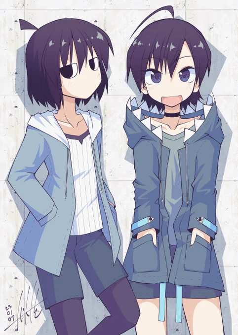 skebにて拙著「放課後なかなか帰宅しない部」のぐーちゃんと、「七森さんモフモフさせて」の大海さんのリクエストをいただいたのでかきましたイエホーウ #Skeb #Commission より 