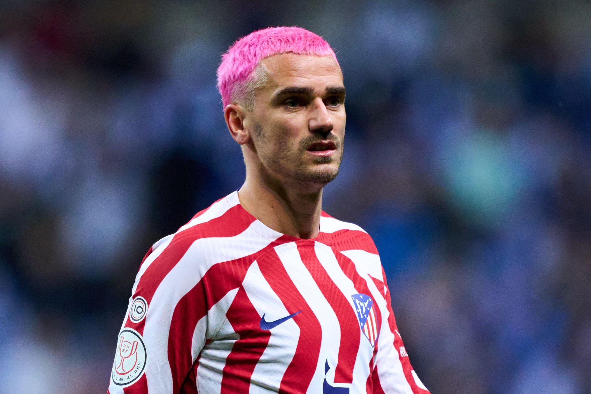 Griezmann shows off shock new GREEN hair with pink love heart in Atletico  Madrids defeat amid Man Utd transfer links  The Sun