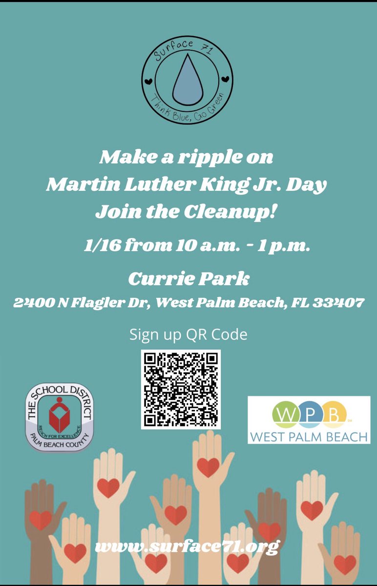 Community Cleanup for MLK Day with @westpalmbch @pbcsd students are off so earn some community service hours! @YouthService @PBCYSD @PrimeTimePBC  @visitwpb