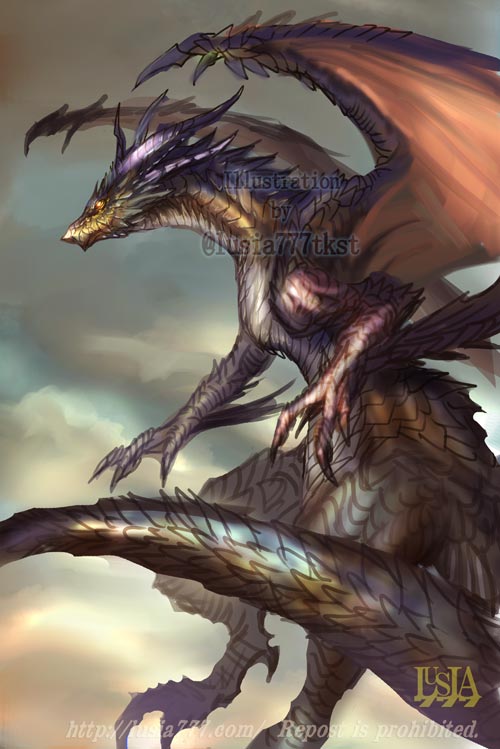 龍イラスト 七海ルシア＠書籍ドラゴン最強伝説・発売中！ on X: 