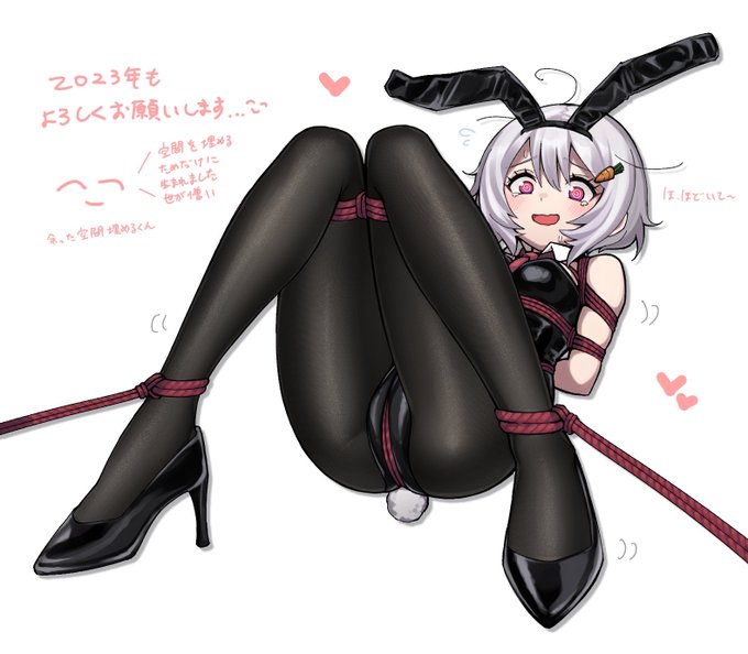 一応描き初め、、
遅くなりましたが、改めて今年もよろしくお願いします!!
てことでバニーガールを軽率に縛、、、 