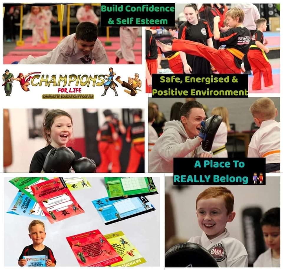 Our 'Champions For Life' Children's Skills Programme builds fundemental skills and is fused with the core elements of martial arts.

All in a FUN, SAFE and STRESS-FREE environment.

BristolMartialArtsAcademy.com

#BristolMartialArtsAcademy #ChampionsForLife