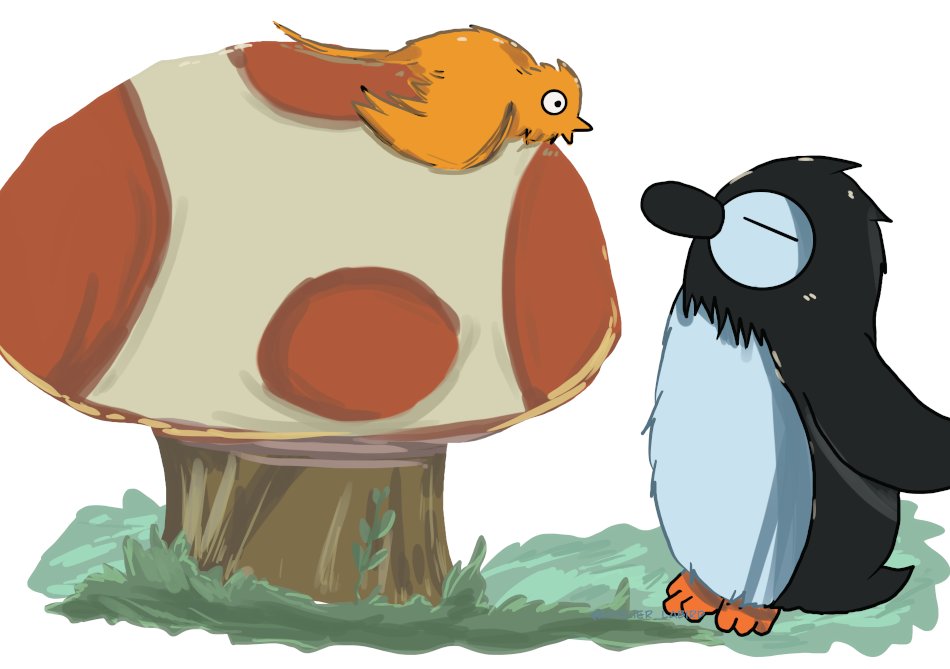 atelier_labird's tweet photo. 🐧🐤🍄
#drawing #illustration #digitalart https://t.co/VoVerdkVMe