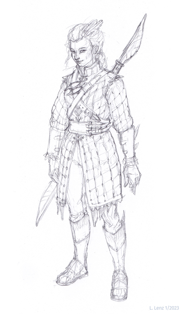 LisaLenzArt's tweet photo. PnP character pencil sketch. - I am not painting/drawing that much for myself at the moment because I am doing that quite a lot at work these days. But finally some art here, too :) 
 #pencilsketch https://t.co/0UdmkThIpp