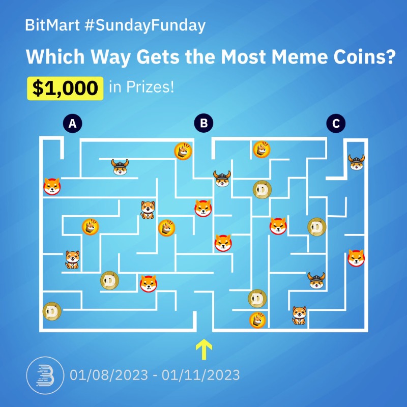 BitMartExchange's tweet photo. Can you find out the way to get the most #memecoins &amp; get the chance to share 1,000 USDT? 🧐

1️⃣ Follow us + @BitMartNFT, RT, tag 3 friends 
2️⃣ Sign up with #BitMart: https://t.co/e1Z81sLY1Y
3️⃣ Fill in this form: 

50 lucky winners will share 1,000 USDT when the RTs > 5k 🎁