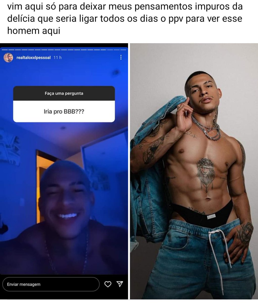 nunca havia pensado nisso, agora só consigo pensar no quanto eu iria amar o <a href="/realtaloxl/">BRUNO</a> no #BBB23