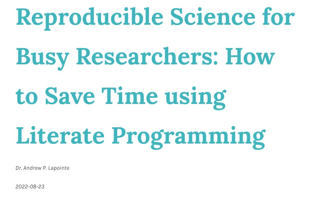 ErreEspanol's tweet image. Rearchers: How to Save Time using Literate Programming bookdown.org/alapo/learnr/i… #rmarkdown #bookdown
