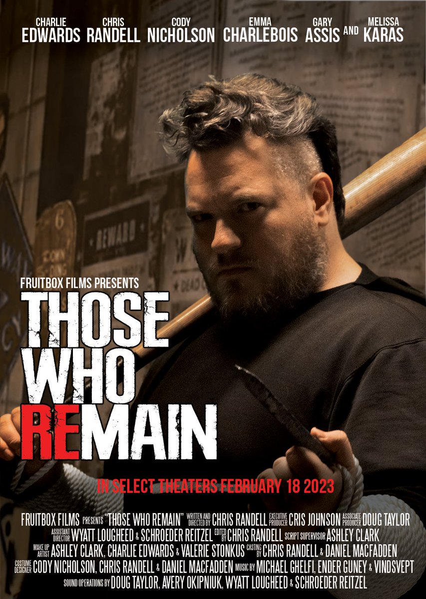 realRetroLinx's tweet photo. Our beloved Bounty hunter has made an appearance in poster format! - Seen the new Trailer yet?? Go. Check. It. Out! :) https://t.co/xptFN9UotS
#thosewhoremain #fruitboxfilms #indiefilm #indiefilmseries #youtube #series #zombies #fallout #residentevil #setlife #newmovie #indie https://t.co/z4HssCopFJ
