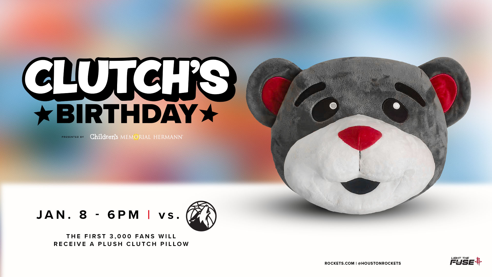 Who is the Houston Rockets' mascot, Clutch the Rocket Bear?