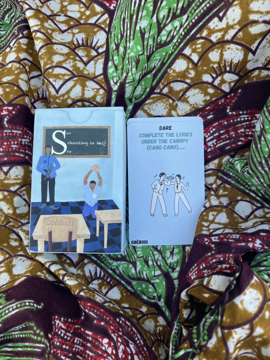 gbebodigames_'s tweet photo. If you enjoyed this thread. You should check out our card games Schooling in Naij and Growing Up in Naij. They’re perfect for reminiscing about nostalgic memories https://t.co/WAWWXAF86r