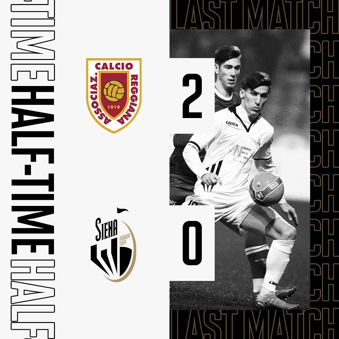 ACRSiena_1904's tweet photo. La Robur deve recuperare due reti dopo la prima frazione di gioco. Reggiana in vantaggio grazie al gol di Muroni al 33’ e di Pellegrini in pieno recupero.
#savanzalundicidelsiena #reggianasiena #sienabianconera #forzasiena #forzarobur #siena https://t.co/l0qOypLUK0