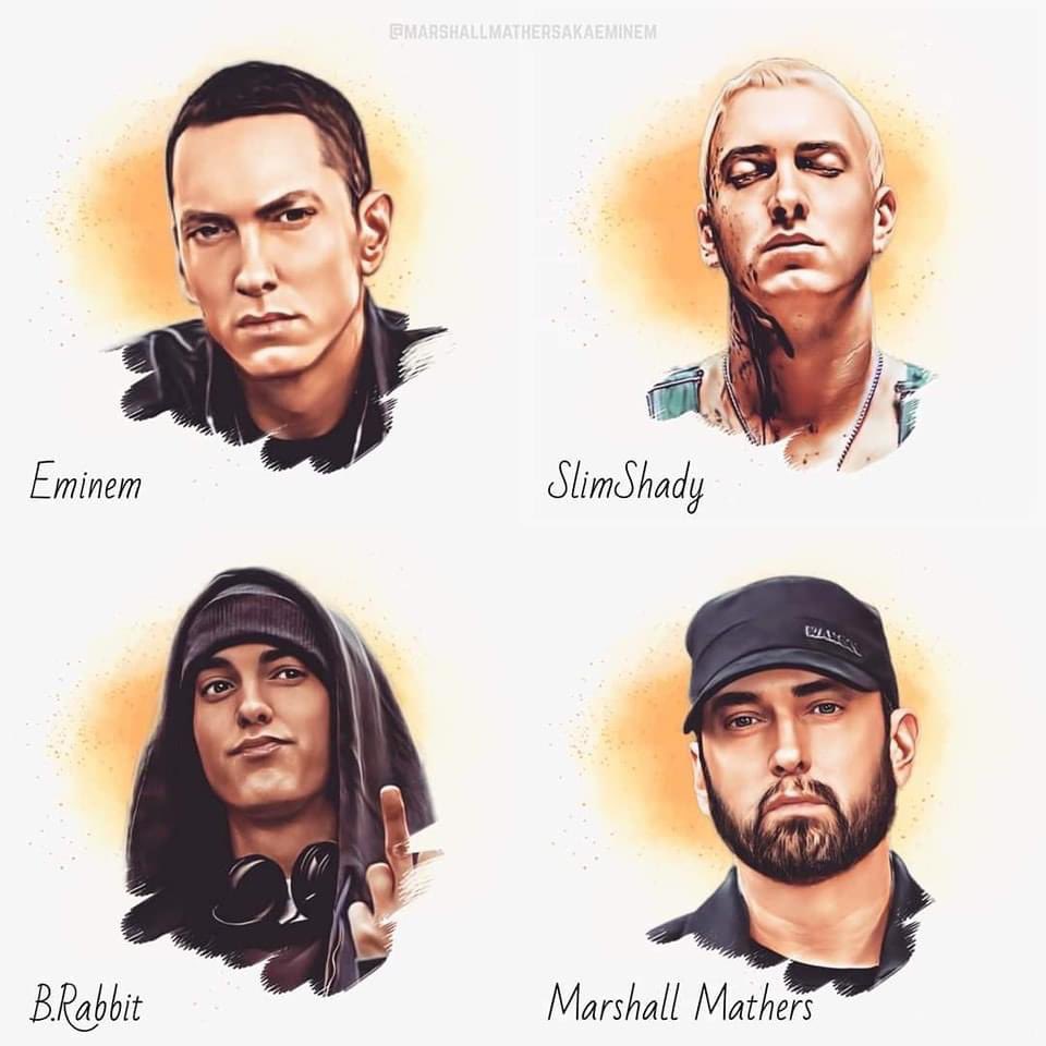 EMINƎM HUB on Twitter: "Eminem, Slim Shady, B-Rabbit, &amp; Marshall  Mathers. 🎧 https://t.co/y6Od95ma1T" / Twitter