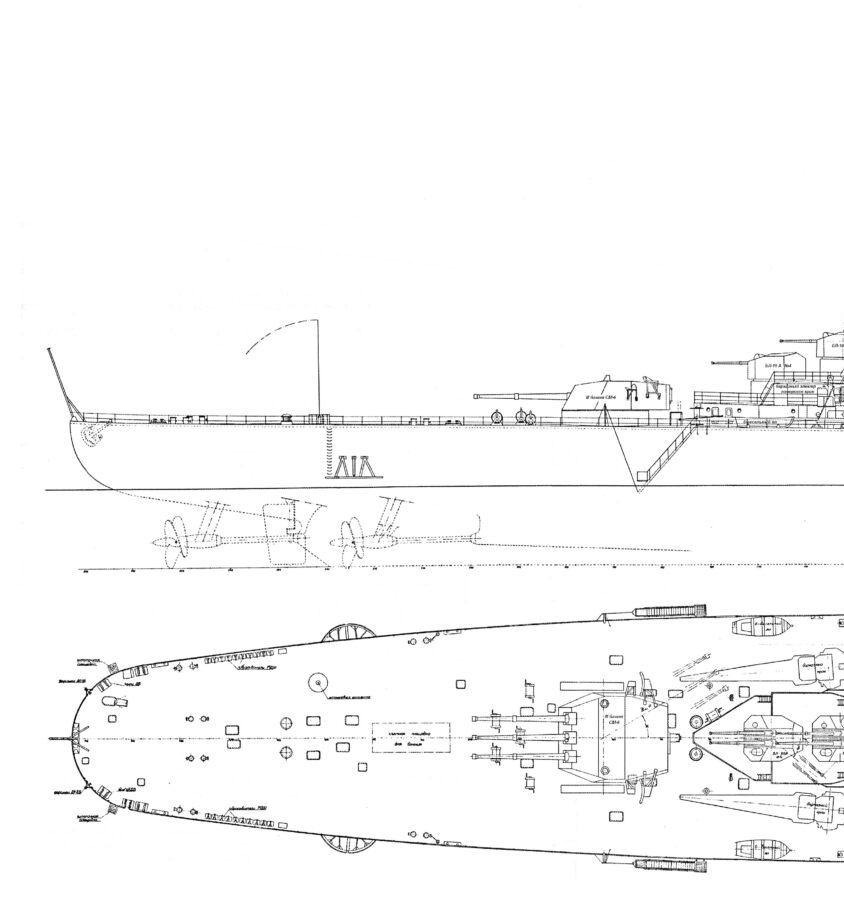 What did this unique layout accomplish? 

Well, it allowed them to avoid having to abruptly raise the hull to clear the central screw. This allowed them to retain a fuller hull form at the stern, improving structural strength.
