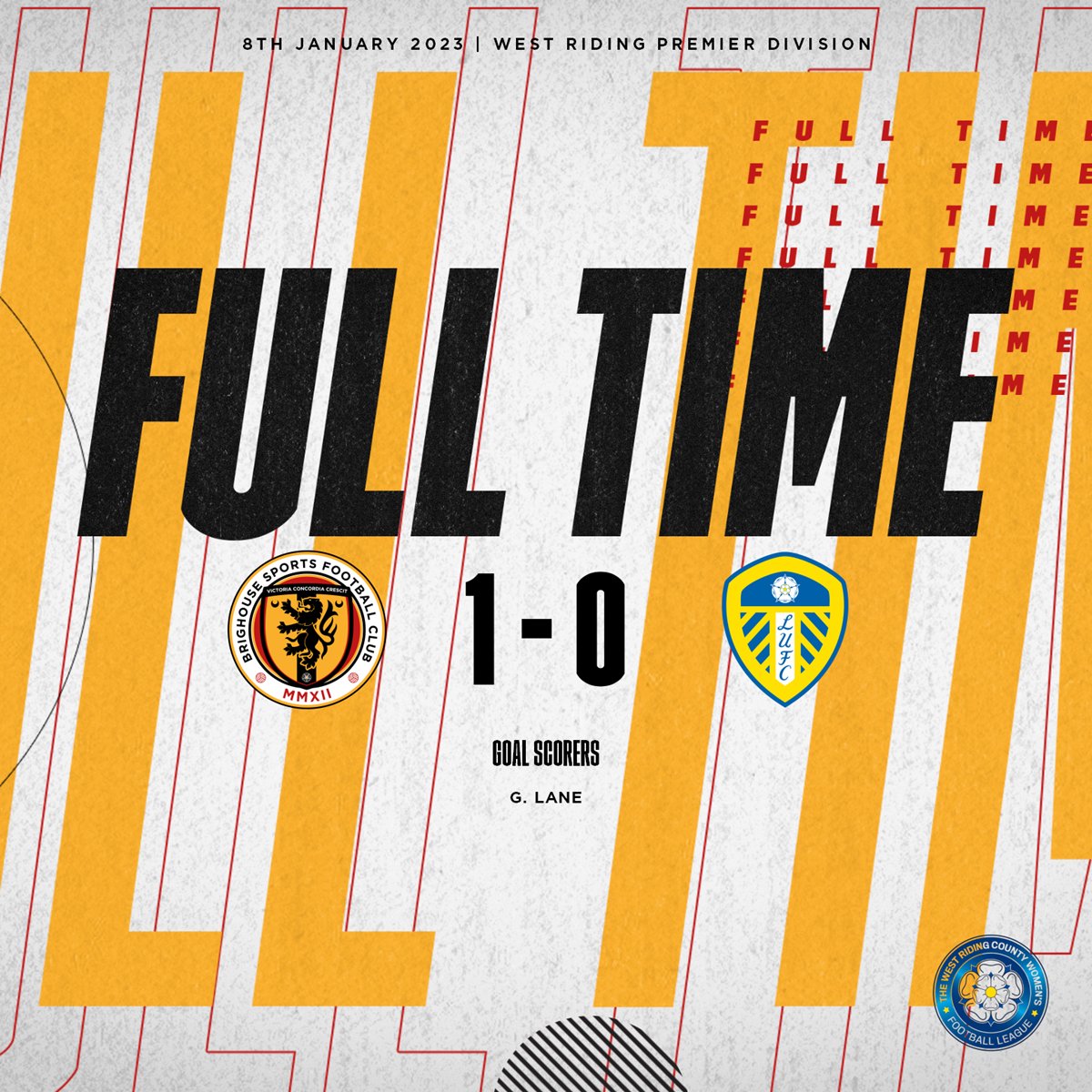 FULL TIME: Sports 1 - 0 Leeds Utd U21

A great start to the new year for the ladies as they pick up a hard fought 3 points at home to Leeds Utd U21’s 

Goals: 
G. Lane 

Man of the match:
G. Lane
K. McCluskey

#BSFC #UpTheSports #Brighouse #OneTownOneCommunity #WomensFootball