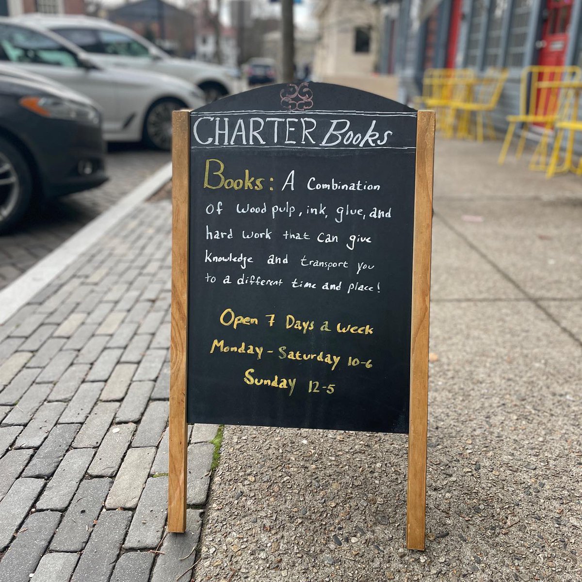 Books are pretty cool 📚🤓

If you’re in the area today, stop by &amp; check out staff picks, new releases, music on vinyl &amp; more 📖🎶💌🧸🧩

As a reminder, we are open today, 1/8 12-5 pm &amp; CLOSED tomorrow 1/9 for Inventory Day 📝

Can’t wait to shop?👇

charterbookstore.com/front-page