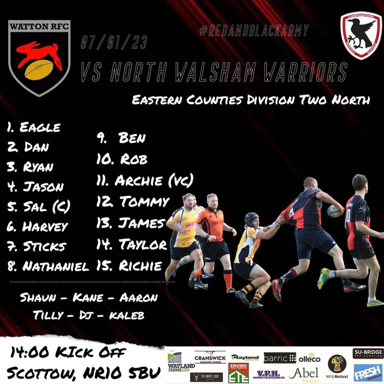 WattonRugbyClub's tweet photo. 1st game of 2023 #Pitchero
https://t.co/pMNEpwYz9k https://t.co/W8TQOEUvmM