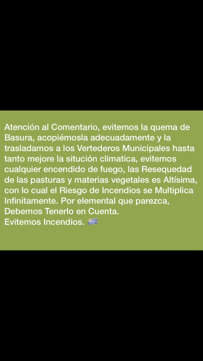 MarceloGratwohl's tweet photo. Extrememos Los Cuidados Por Básicos Que Parezcan…Retuiteemos y Dimensionemos el Riesgo que Transitamos a Nivel País…Cuidémonos Entre Todos…🇺🇾
Denuncias al 911. https://t.co/z5nyFCu1wo