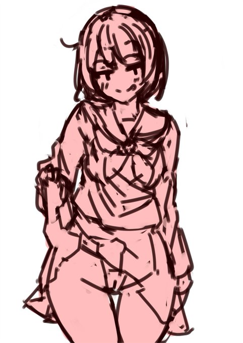 107日目
制服のしのちゃんの大ラフ 