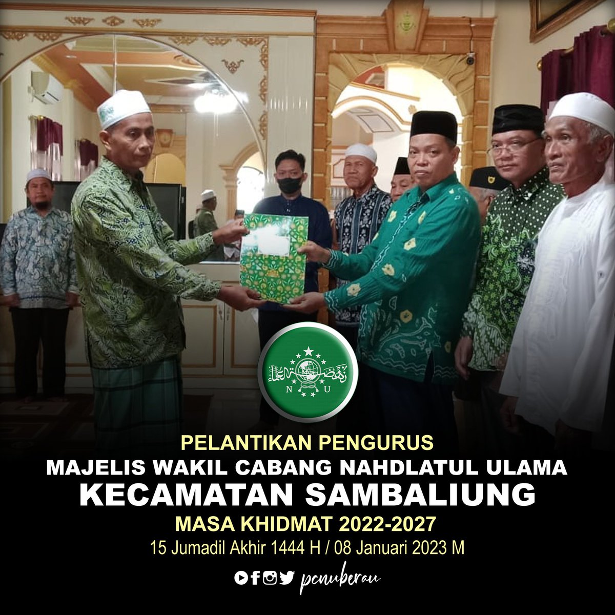 pcnuberau's tweet photo. Majelis Wakil Cabang Nahdlatul Ulama Sambaliung Resmi Dilantik https://t.co/mWSvGM05oT https://t.co/XLUMQrBRhq