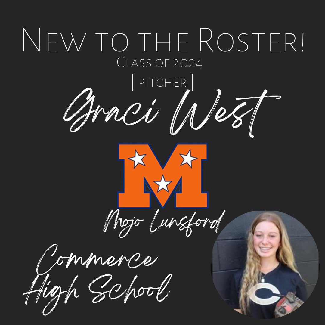 New RHP addition, help us welcome <a href="/WestGraci/">graci west</a> and family to our Mojo family!  Graci is from Commerce, GA is a 2024 RHP, was pitcher of the year, plays the corners and has a strong bat. 

HS 2.486 era. Single season record 253 strikeouts   6 HR. 
Welcome Graci and family! #mojogirl