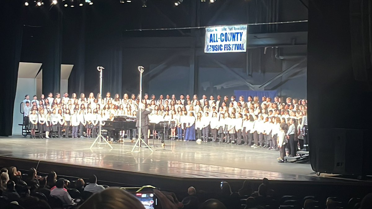 MissSackMusic's tweet photo. Today my fabulous fifth graders performed at the NMEA All County Chorus concert and I am so beyond proud of their hard work! They were SUPERSTARS on the Tilles Center stage!  #GlenCovePride @GCSD_Landing @GCSD_Connolly https://t.co/RjJoVCBvsu