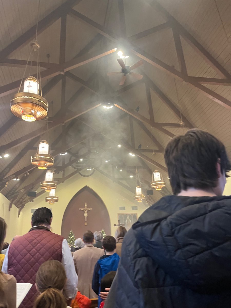 MariaCMorrow's tweet photo. When your #thurifer #son totally rocks the incense. (Post-mass picture.) Happy Epiphany…incense owns a deity nigh! #Epiphany #altarserver https://t.co/Z3nDSZbZEh