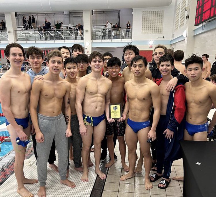 HolmdelSwim's tweet photo. 9 of our 16 point scorers are freshmen! The future is bright for the Hornets. https://t.co/2kQFx0kzuT
