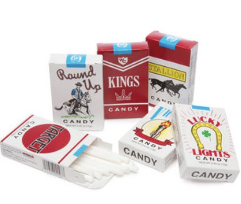 kayfabemehkween's tweet photo. Bought a couple packs of Sweethearts and now I’m having PTSD of these bad boys! #candycigs #imthisold #whitechalkflavor https://t.co/QF4ybnsxAe