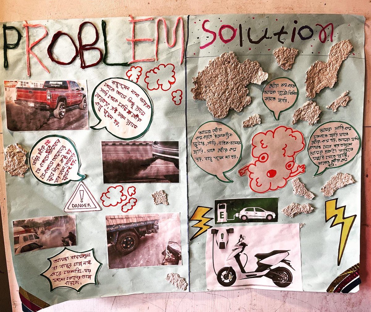 TuriyoF's tweet photo. The kids at Future Art &amp; Learning Alternatives try some creative problem solving after identifying local #environment and #ClimateCrisis issues at village #chauddhachuli in West Bengal. https://t.co/CRN5WRhBsC