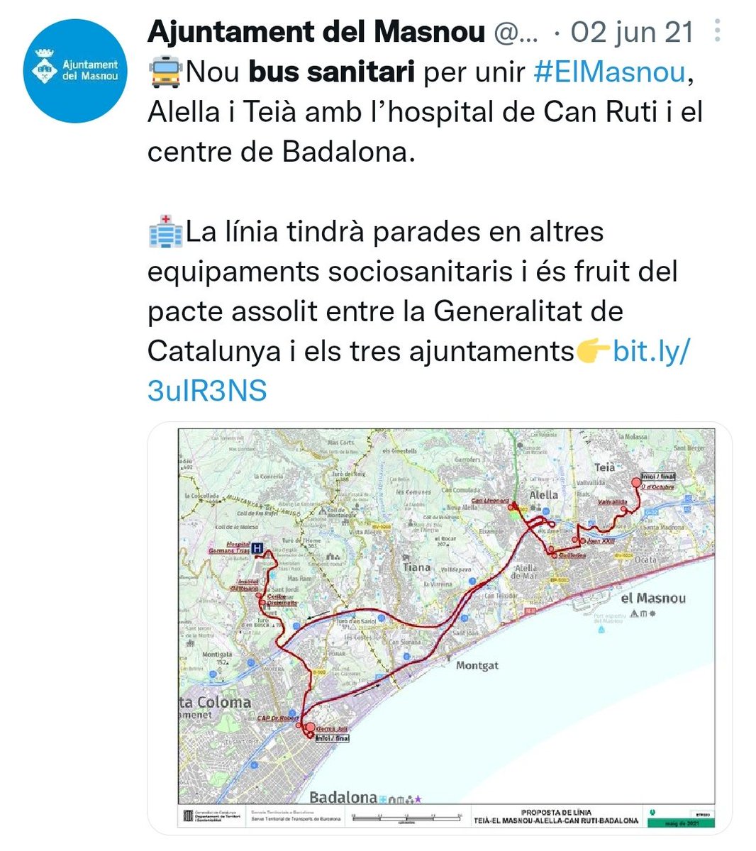 <a href="/elmasnou_cat/">Ajuntament del Masnou</a> Si us plau, podeu publicar les dades d'aquest altre servei?? Més que res per allò de la transparència de les vostres accions amb el compromís del servei públic.
Fa any i mig que va entrar en funcionament i ningú sap res d'ell, almenys tots els que vivim a la part baixa del poble.