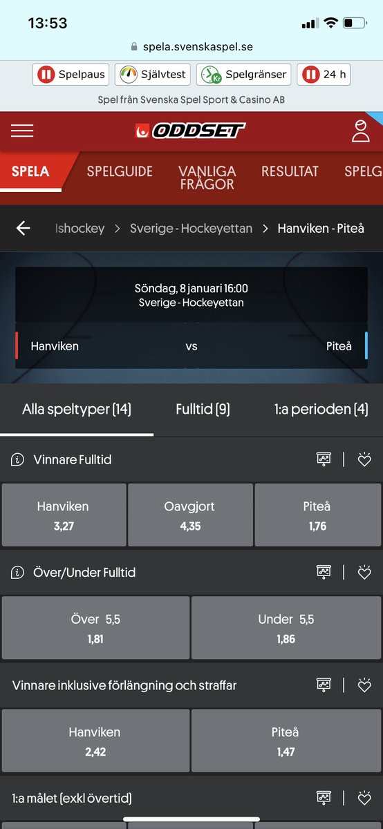 akimcapper's tweet image. ⁦@oddset⁩ vilken av de 2 matcherna pa oddest skall Pitea spela ?