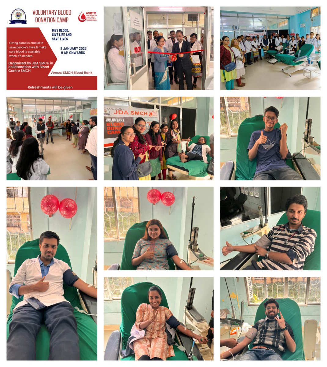 drsfaizanahmad's tweet photo. How Doctors celebrate their #Sunday !

On every 1st Sunday Resident Doctors and interns of Silchar Medical College has decided to donate blood🩸for their patients.

Today 35 Doctors have donated blood for their Patients.

@jdasmch2023 

#BloodDonation https://t.co/D8HkZr43bW