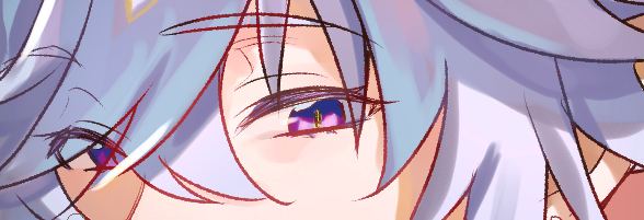 solo 1boy male focus purple eyes close-up hair between eyes bangs  illustration images