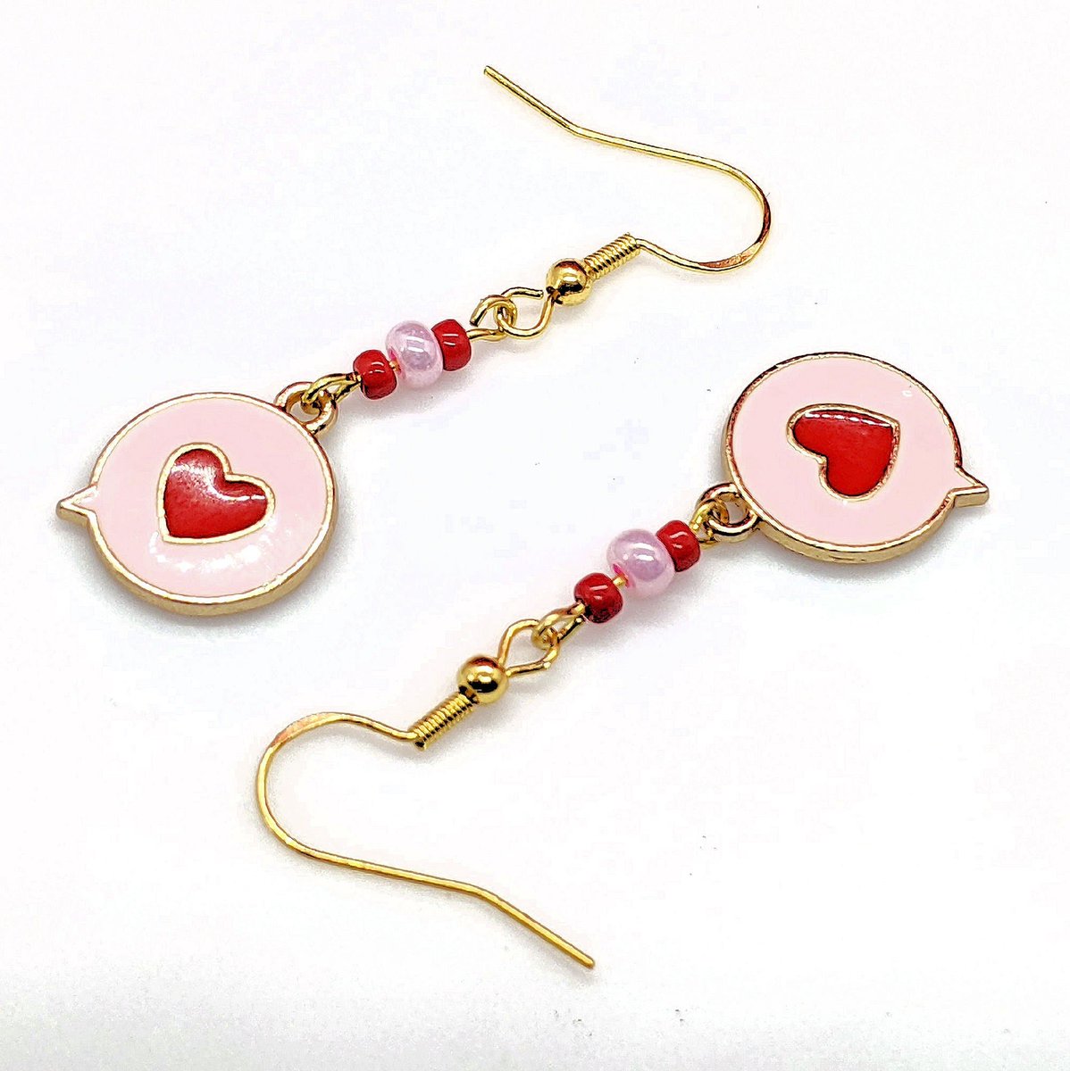 Tiny Red Heart Pink Enamel Charm Earrings, Valentine Gift, Hook or Post
etsy.me/3VVXV8r

#jewelrybyscotti #wiseteam #ValentinesDay2023 #heartearrings