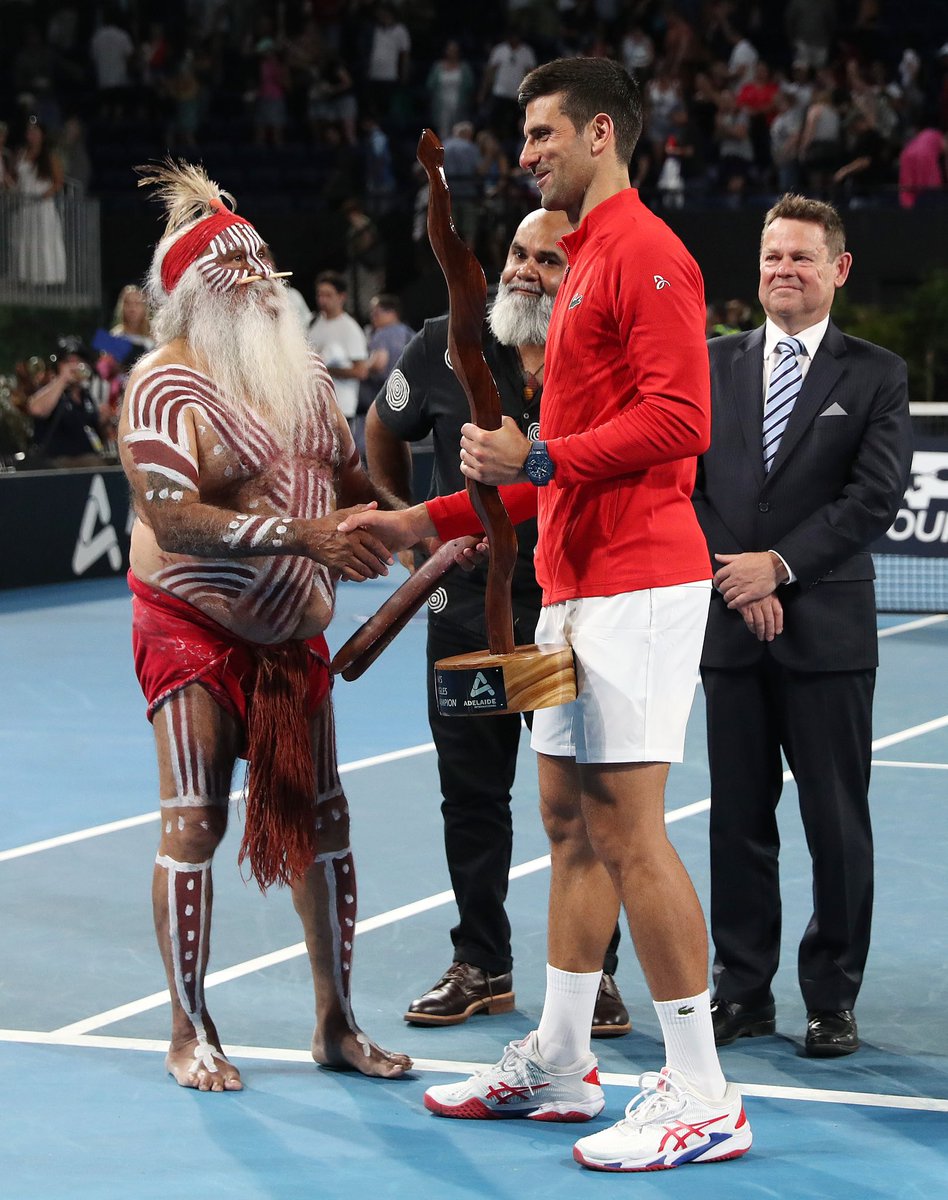 DjokerNole's tweet photo. 🏆🙏🏼💪🏼😘❤️🎾🇦🇺🇷🇸 #adelaideinternational https://t.co/pPJw3fYCDT
