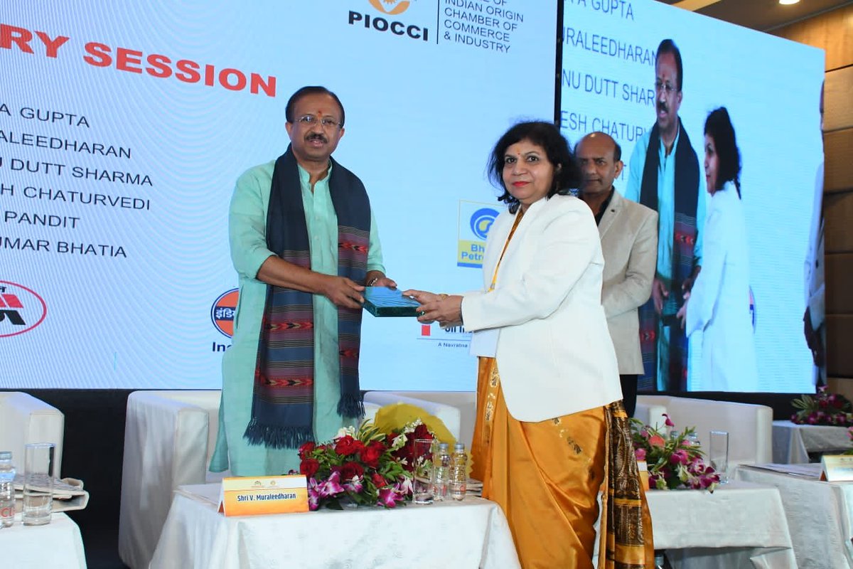 UltimatumArmada's tweet photo. MoS for External Affairs @MOS_MEA @VMBJP attended biennial convention of PIOCCI at Indore &amp; appreciated PIOCCI's significant roles in engaging diaspora particularly promoting trade &amp; investment and enhancing business linkages.
@PIOCCI_NewDelhi @CAAnupmukherjee https://t.co/qAKQuf8xu1