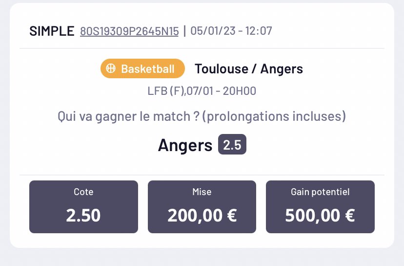 Jojolasticot3's tweet photo. Comment @ZEbetFr essaie de m’escroquer un gain de 300 euros ?! ⚠️ #TeamParieur 
Help please! @JournalDuBet @Papa_rieur @S6Bet @AssoParieurs 
Je parie jeudi 5 sur un match de basket féminin qui a lieu samedi 8, Angers gagne… https://t.co/BBjIhBLSXA