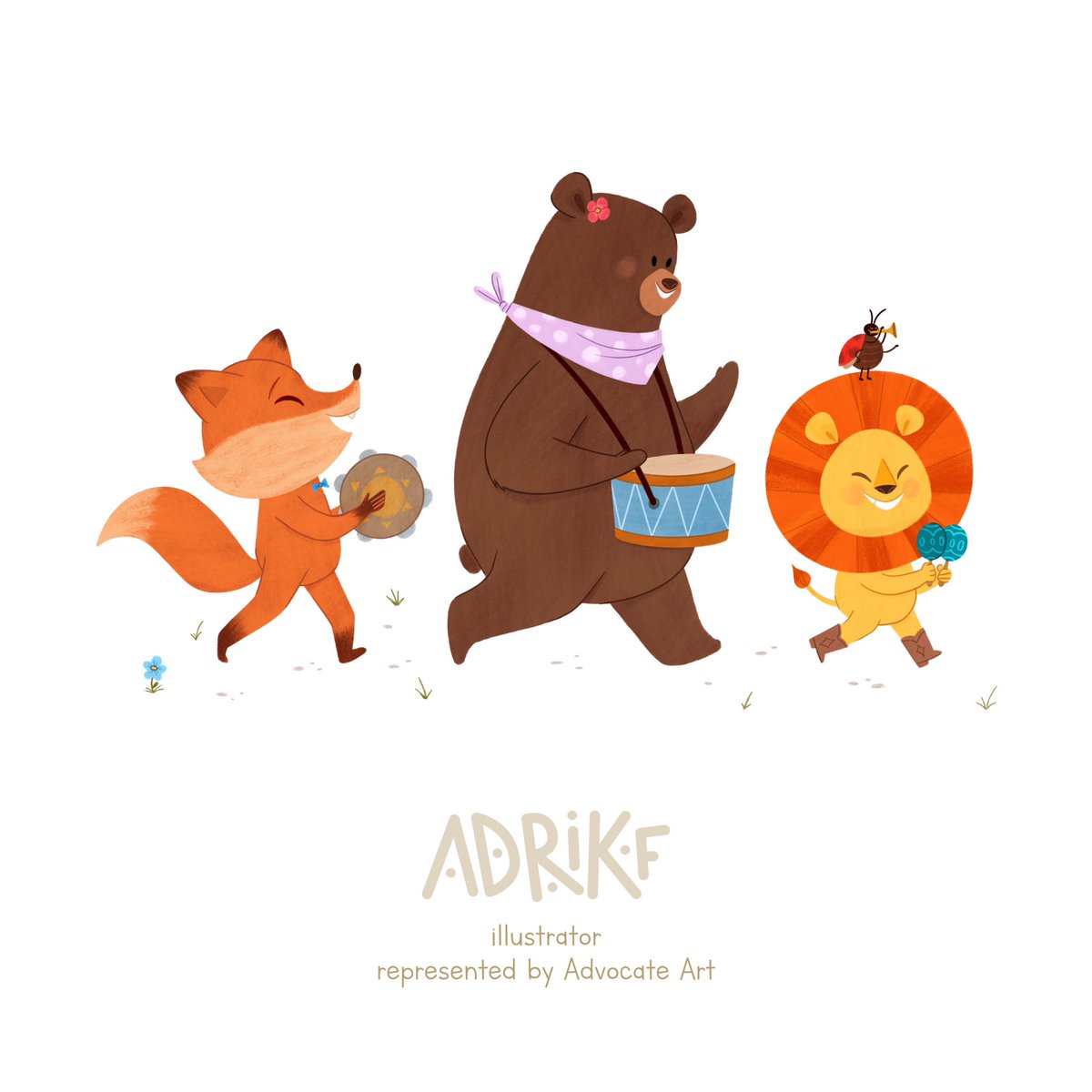 🦊🐻🦁🐞🎺🥁⚡️ As instagram decided to close my profile without prior notice at the end of 2022, I start 2023 by opening a new instagram and twitter accounts and joining a new illustration agency. Happy year to all! instagram instagram.com/adrikf_/ #illustration