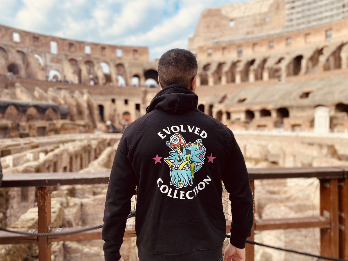 WoahJonny's tweet photo. "Are you not Evolved?!"
Rocking my Evolved Collection hoodie in the gladiator pit of the Colloseum 🏛
We ready to rise and conquer 😎🍄⚔️
@PsychonautApeD
#PADOfficial #Evolutioniscoming https://t.co/20cU1KjvbD