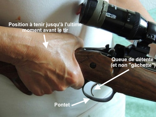FrancAller_info's tweet photo. Pour ceux qui n'ont jamais tenu un fusil ou une carabine:
🔹la "gâchette" s'appelle en réalité la queue de détente (la gâchette proprement dite est une pièce interne du mécanisme, qu'on ne touche pas).
🔹le pontet est la partie qui protège la queue de détente.
2/2
#ChassePartage https://t.co/kNVlYiMfIN