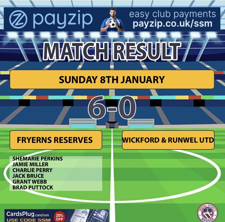 Good to get back out there today and blow off some cobwebs after 5 long weeks &amp; maintaining out perfect start to the season.
6 different scores is always nice too ⚽️
Onto the <a href="/EssexCountyFA/">Essex County FA</a> Junior cup 4th round next week 🏆