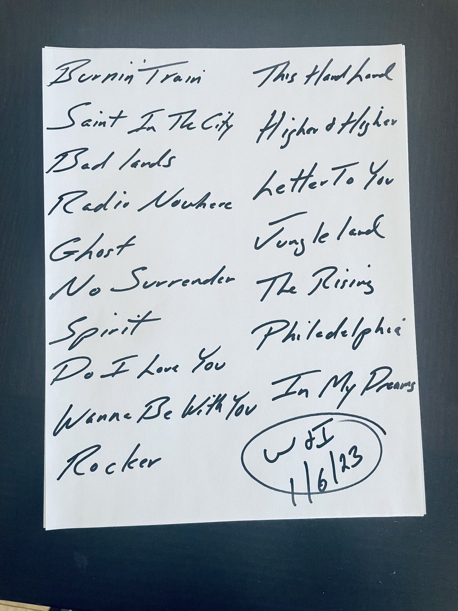 JimRotolo's tweet photo. The first show of 2023. The topics were, in hour 1 (left column), the @springsteen songs you hope he opens a concert. Hour 2 (right column), the songs you hope he closes. Thank you, E Street Nation! The replay is coming up at 10 am ET, 7 PT on E Street Radio @SIRIUSXM ch. 20. https://t.co/cCqQIN6bll