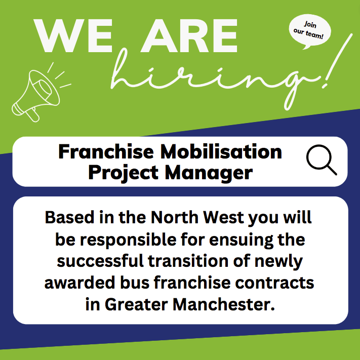 DiamondBusNW's tweet photo. 🚨 After winning 7 franchises in the first phase of the GM franchising scheme 🚨

We're looking for a Franchise Mobilisation Project Manager to manage the transition of newly awarded bus franchise contracts . 

Click here for a Jobs Description &amp; to apply https://t.co/i62tEzt2LD https://t.co/Eb1hSxppE0