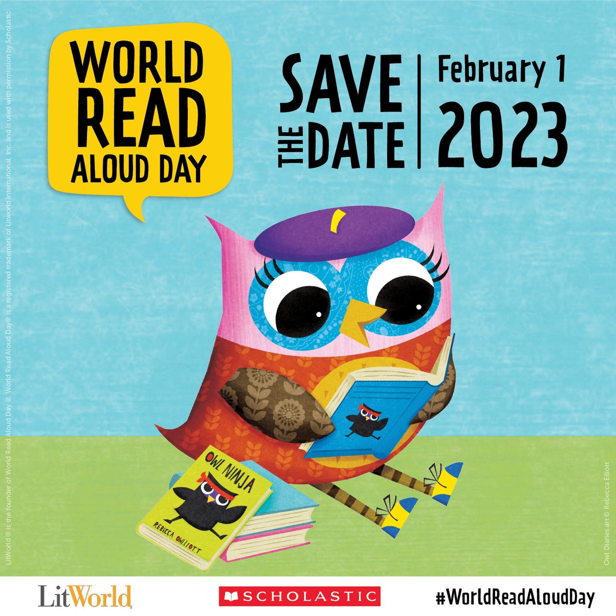 Join us and our partners <a href="/litworldsays/">LitWorld</a> in celebrating World Read Aloud Day 2023 with Rebecca Elliott (<a href="/becelliott/">Rebecca Elliott</a>), author of THE OWL DIARIES, on February 1!

To download the #WorldReadAloudDay virtual kit visit: scholastic.com/worldreadaloud…