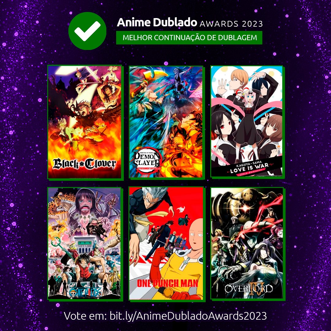 Anime Dublado on X: Indicados a Melhor Continuação de Dublagem! 🏆 Vote em    / X