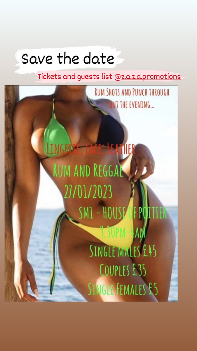 #Rum #Reggae #FitGuys #BeautifulLadies

You don't want to miss this

Friday 27th January 8pm - 4am

South London 

Cum fuck shit up with us 😈